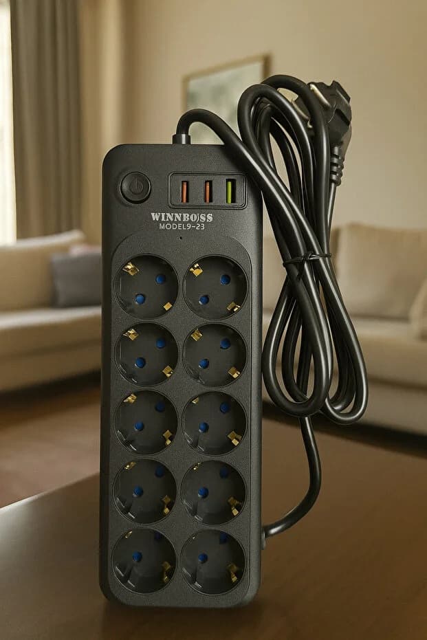 10'lu Akım Korumalı Priz (USB + Type-C) - Görsel 1